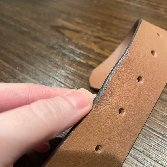 NWT Flawed J.Crew Women's XL Oval Buckle Belt Italian Leather Rich Toffee Brown - Picture 8 of 16